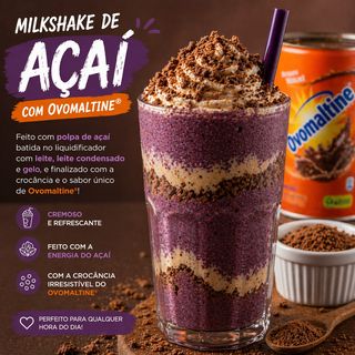 Milkshake de Açaí Ovomaltine 500ml