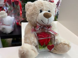 Ursinho com Uma Rosa de Sabão