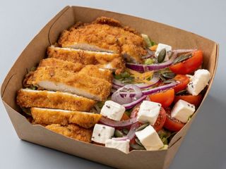 Salada fria de Peixe Panado