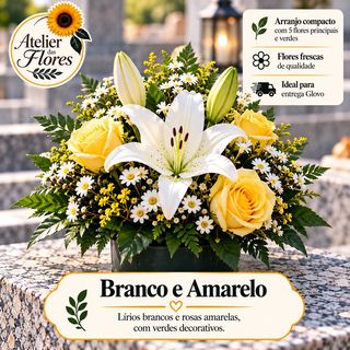 4001 Arranjo Amarelo e Branco