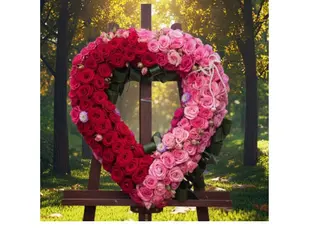 Coroa em Coracao de rosas- encomendar e Pagar 965672401