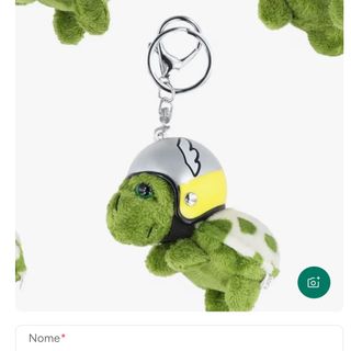 Porta chave de Peluche sapo com capacete