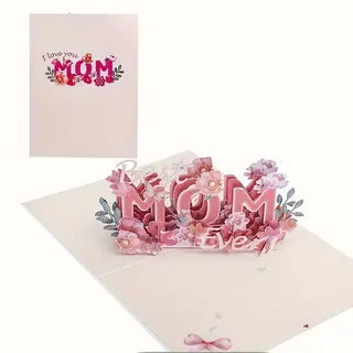 Cartão Pop-Up “I Love You Mom” 3D Deixe a sua mensagem nas notas ou ligue 965672401