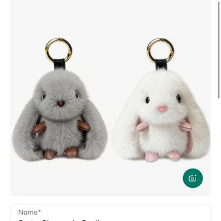 Porta chaves de coelho de Peluche