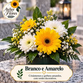 4004 Arranjo Branco e Amarelo