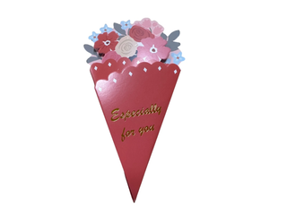 Cartao de flores em cone. Envie a sua mensagem para o 965672401