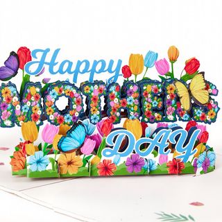 Cartão Pop-Up “Happy Mother’s Day” 3D