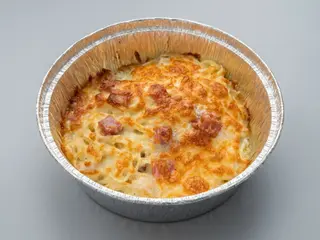 Spaghetti Polo Carbonara no Forno