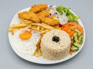 Menu Frango Panado no Prato