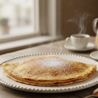 Crepe simples com açucar e canela