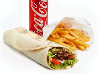 Menu Durum Kebab + Batatas + Coca-cola