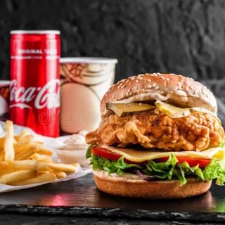 Special chicken burger combo