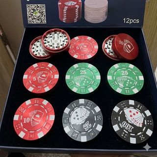 Professional "Poker Chip" Edition 2-Part Aluminium Grinder