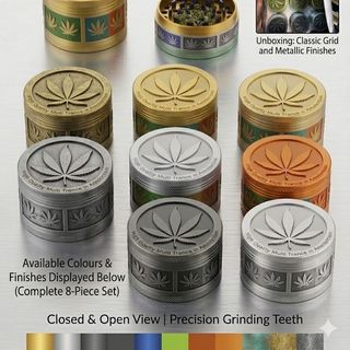 Premium "Multi Trance Amsterdam" 2-Part Aluminium CBD ERVA Grinders