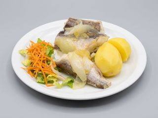 Pescada cozida
