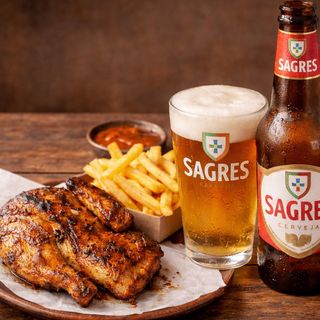 Frango + Cerveja + Batata Frita ou Arroz