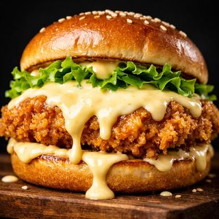Creamy Chicken Cheese Burger