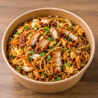Chicken Yakisoba with Egg
