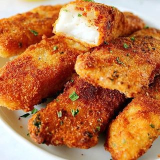 Fish fingers com batata fritas