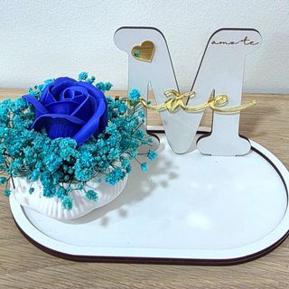 Placa MDF Mãe azul