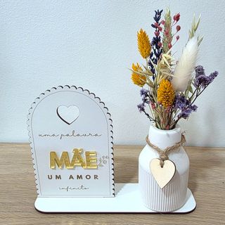 Placa MDF palavra Mãe