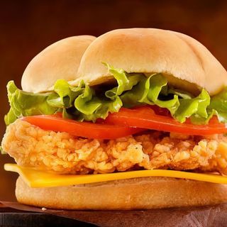 Crispy chicken burger
