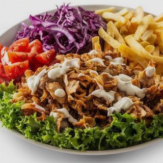 Kebab no prato