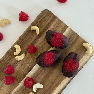 Framboesa, Chocolate Negro e Caju