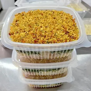 Bacalhau com broa individual