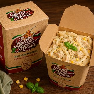 Penne Ao Molho Branco Com Frango (aprox 550g)
