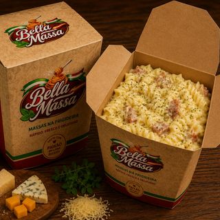 Fusilli 4 queijos com bacon (aprox 550g)