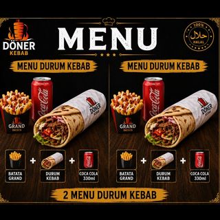 2 Menu Durum kebab