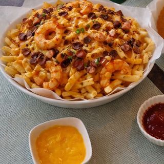 Batata 1/2 kg cheddar e bacon