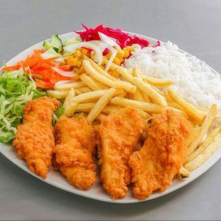 Crispy Chicken Plate / Peito do Frango Frito Prato Crocante
