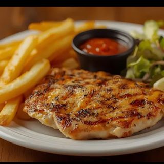 Menu Chicken Breast Grilled Plate / Peito do Frango Grelhado Prato Com Bebida