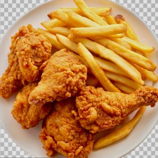 Menu Crispy Chiken Wings Plate / Asas do Frango Prato Com Bebida