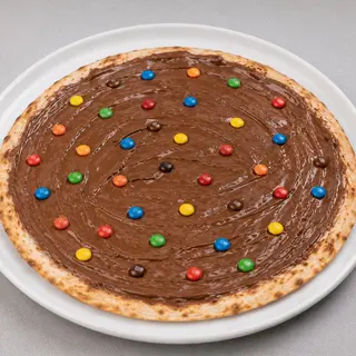 Pizza Nutella e M&M