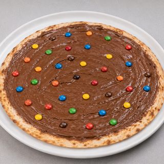 Pizza Nutella e M&M