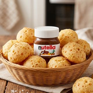 10 pães de queijo+ Nutella 25g