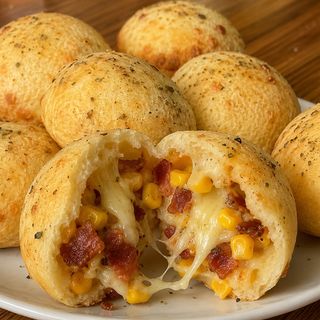Pão de queijo com Milho e Bacon