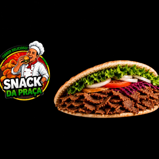 Kebab em Pão Pita (Carne)