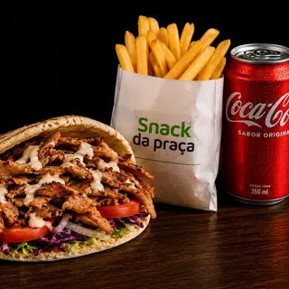 Menu Kebab em Pão Pita (Carne)