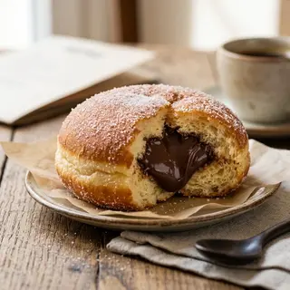 Bola de Berlim de Chocolate