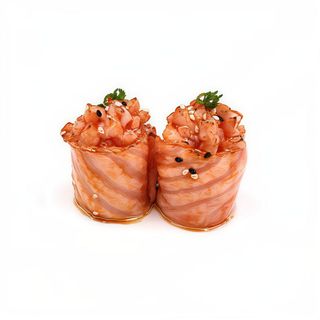 Gunkan salmão flamejado (2 unid.)