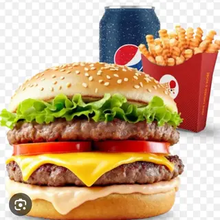 Dubel beef burger menu