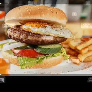 Egg burger menu