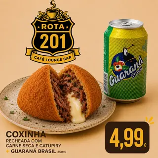 Coxinha carne seca com catupiry
