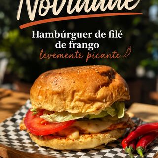 Hambúrguer de filé frango levemente picante