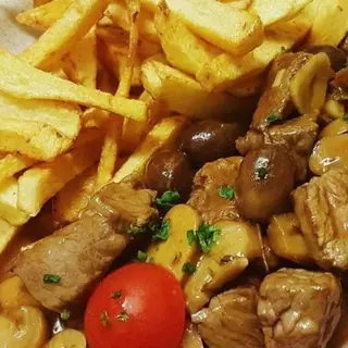 Picado de frango e camarao para 2