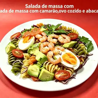 Salada de massa e camarão
